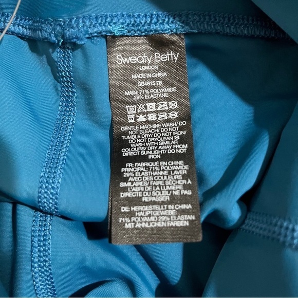 Sweaty Betty 7/8 Length Leggings Teal Blue Size XS SB481578 Activewear Athletic - Picture 9 of 9